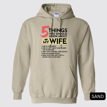 Funny 5 Things You Should Know About My Wife Hoodie